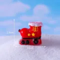 Mini Christmas train ornament red boot resin miniature figurine for DIY snow landscape decor. - No. 15 Stocking Shape Car