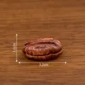 Modelo de nuez pecana de resina en miniatura, accesorio de decoración realista, 3.2cm. - N.º 12 corazón de pacana