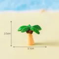 Miniature resin coconut tree ornament for micro landscape beach DIY decor, size 2.5x3.1cm. - No. 10 Island Coconut Tree