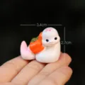 Carina mini statuetta di serpente con cachi, mascotte dello zodiaco e decorazione da scrivania. - Serpente bianco portafortuna cachi (confezione semplice)
