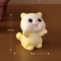 Cute yellow cat resin figurine miniature ornament for micro landscape cake car decor fish tank - No. 11 Yellow Cat with Hand Raised