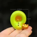 Simpatica statuetta di serpente zodiacale, giocattolo mascotte di capodanno decorazione da scrivania. - Serpente verde con moneta d'oro (confezione semplice)