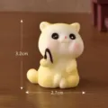 Cute resin mini cat figurine ornament micro landscape cake decor cute cat toy sculpture - No. 13 Yellow Cat with Sunflower Seeds