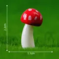 Miniatura de resina hongo rojo estatuilla para planta maceta decoracion de jardin - Champiñón rojo pequeño n.º 7