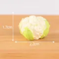 Miniature resin white cauliflower figurine for cute desktop micro landscape decor item. - No. 12 Cauliflower