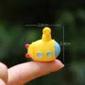 Miniature yellow submarine model ornament, cute micro landscape toy for desktop decor. - Submarine (Simple Packaging)