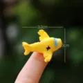 Cute miniature yellow airplane toy, resin micro landscape ornament, size about 3.2x3cm. - Yellow Small Airplane (Simple Packaging)