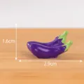 Miniature resin eggplant figurine for micro landscape succulent potted plant decoration craft. - No. 22 Double Eggplant