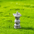 Graue Miniatur Landschaft Pavillon Bonsai Ornament fuer Mikro Garten Figuren Dekoration. - Dunkelblau Stil A1