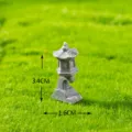 Miniatur Steinlaterne Garten Ornament, Mikro Landschaft Harz Dekoration Zubehör SKU. - Blau-Rot Stil A4