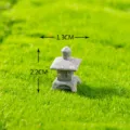 Miniatur Stein Laterne Garten Figur Mikro Landschaft Moos Terrarium Bonsai Ornament 2.2cm - Blau-Weiß Stil A5