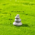 Miniatur Kunstharz Gestapelter Stein Ornament Feengarten Mikro Landschaft Deko Requisite - Grau-Weiß Stil A6