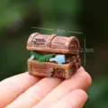 Miniature resin pirate treasure chest micro landscape dollhouse ornament fairy garden decor - Small Treasure Chest (Simple Packing)