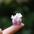 Miniature resin sea creature figurine, cute tiny purple white flower ornament for micro landscape. - Purple Coral (Simple Packing)