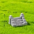 Miniatur Steinbrücke Treppe Mikro Landschaft Garten Ornament Kunstharz Deko 3.2cm - Dunkles Khaki Stil A12