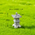 Miniatur Steinlaterne Garten Ornament, 3cm Höhe Bonsai Mikro Landschaft Dekoration Artikel. - Dunkles Marineblau Stil A15
