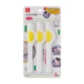 Set professionale di 3 spazzole per la pulizia dell'ugello del WC e delle fessure strette - Confezione da 3 (n. 6070) / Confezione da 3 / Bianco