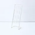 Range-pantoufles en métal blanc minimaliste pour le rangement intérieur de la maison - Étagère à Chaussures Posée au Sol / Blanc