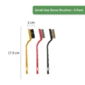 Set di 3 piccole spazzole per la pulizia dei fornelli a gas altezza 17,5 cm e 2 cm - Spazzola per Pulizia Piccola (Set da 3) / 3 Mazzetti