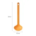 Professional orange soup ladle with long handle and pouring spout for kitchen use - Nylon Ladle With Spout