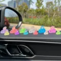 Luminous resin mini rabbit figurines for car dashboard decor, cute glowing toy ornaments. - Luminous Little Rabbit / 6 Large + 6 Small Pieces Pack / Colorful