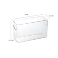 Clear rectangular refrigerator storage bin with side handles for kitchen organization - Slim Tall Style