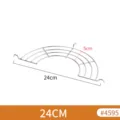 Halbrunde Edelstahl-Abtropfschale mit 24 cm Durchmesser für Küchentöpfe - 24cm Größe