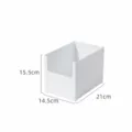 Durable white plastic cabinet storage organizer bin with 21x14.5x15.5cm dimensions - Fixed Medium Wide Style