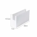 Large narrow white cabinet organizer basket with dimensions 28x7x15.5cm for storage - Fixed Large Narrow Style / 28x7x15.5cm