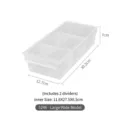 Transparente Kühlschrankbox mit 2 Trennwänden, großer breiter Küchenorganizer für Obst - Großer Breiter Stil (5246) / 30.2x12.7x7cm