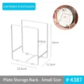 Petit support de rangement pour assiettes en métal blanc pour plats de 6-8 pouces, 12,5x11,5x14cm - Petit Support de Rangement pour Assiettes(4387)
