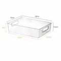 Boîte de rangement transparente en plastique A4 avec poignées pour cuisine et bureau - 1 Pièce/Paquet (33x25x8.2cm)