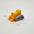 Mini resin bulldozer model landscape ornament micro miniature DIY construction vehicle toy - Bulldozer