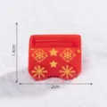 Mini red Christmas train carriage figurine with gold snowflake pattern variant design. - 4# Red Square Carriage