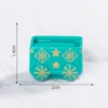 Mini Treno di Natale Vagone Verde Oro Fiocchi di Neve Miniatura Neve Accessorio Decorazione - 5# Vagone Quadrato Verde
