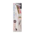 Multifunctional gas stove cleaning brush with steel bristles and folding scraper in retail pack - L