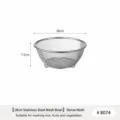 Colador de malla de acero inoxidable 304 de 18 cm para lavar arroz y verduras en la cocina. - Colador de Malla / Diámetro 18cm