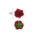 Artificial red velvet rose flower head for wedding decoration DIY craft flower wall decor - Red