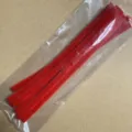 Tallos de chenille rojos 10mm limpiapipas para manualidades accesorios cabello tejido proyectos - Rojo Brillante