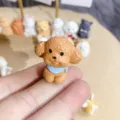 Cute resin puppy miniature figurine for DIY craft phone case decoration and handmade accessories. - Model O Puppy