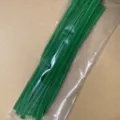 Green fluffy pipe cleaners for craft DIY art projects, soft fuzzy stems for kids crafts. - Green #14