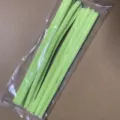 Green chenille stems pipe cleaners 10mm DIY craft supplies for hair accessories and bracelet making - Fluorescent Green