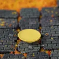 Resin miniature yellow plate model for dollhouse landscaping and DIY decor craft accessory - No. 7 Plate