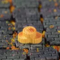 Miniature resin mooncake ornament detail shot, cute micro landscape accessory decor. - No.10 Three Mooncakes