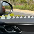 Luminous rabbit car ornament cute resin mini bunny dashboard decoration figurine set - Luminous Little Rabbit / 2 Large + 6 Small Pieces Pack / Luminous Color