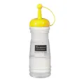 Large clear plastic squeeze bottle for sauces and dressing with yellow nozzle cap - Yellow / Yellow