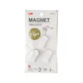 Set mit 3 weißen Magnetclips zum Verschließen von Lebensmitteltüten und Kühlschränken - Magnetischer Stil / 3er Set / Weiß