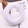10mm thick white chenille stems pipe cleaners for DIY handmade flower bouquet craft supplies - 1m / White