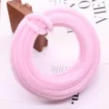 Pink fluffy chenille stems 10mm thick twist tinsel close-up view for DIY craft flower bouquet. - 1m / Pink