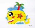 Kids DIY EVA whale pen holder 3D sticker handicraft material kit for kindergarten school - Whale R